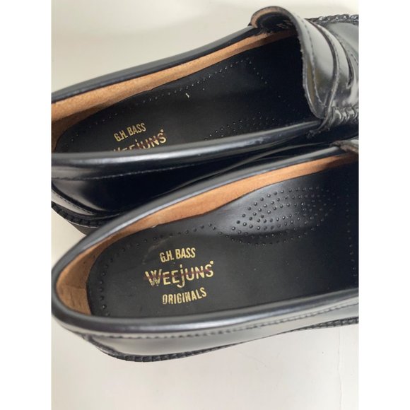 New Weejuns by G.H. Bass Whitney Super Lug Sole Penny Loafer Size 6 Black - Picture 7 of 8